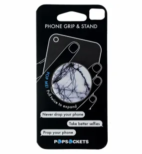 Genuine PopSockets White Marble Expanding Grip and Stand iPhone 7 S8 Edge G5