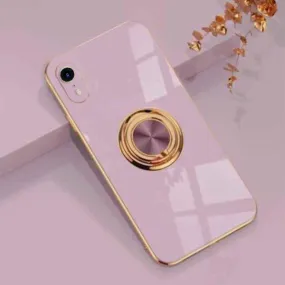 Gold Plating Metal Stand Ring Case - iPhone X Series