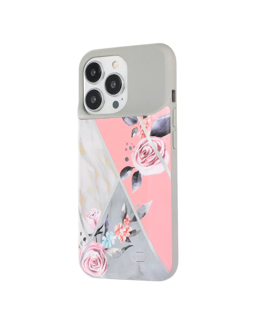 Gray Marble Floral Ultra Battery Case