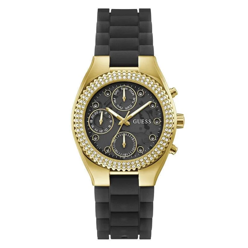 Guess Jelly Black Dial Multifunction Watch