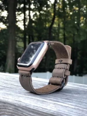 H B APPLE WATCHBAND - ESPRESSO BROWN FULL GRAIN LEATHER