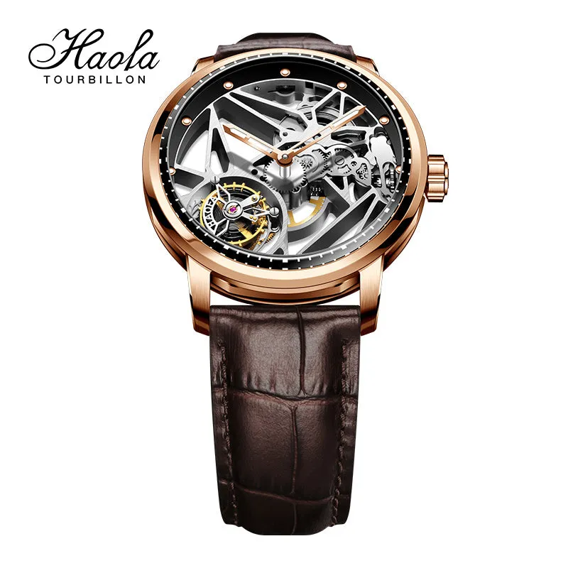 Haofa Luxury Skeleton 7 clock Tourbillon watch 1925B