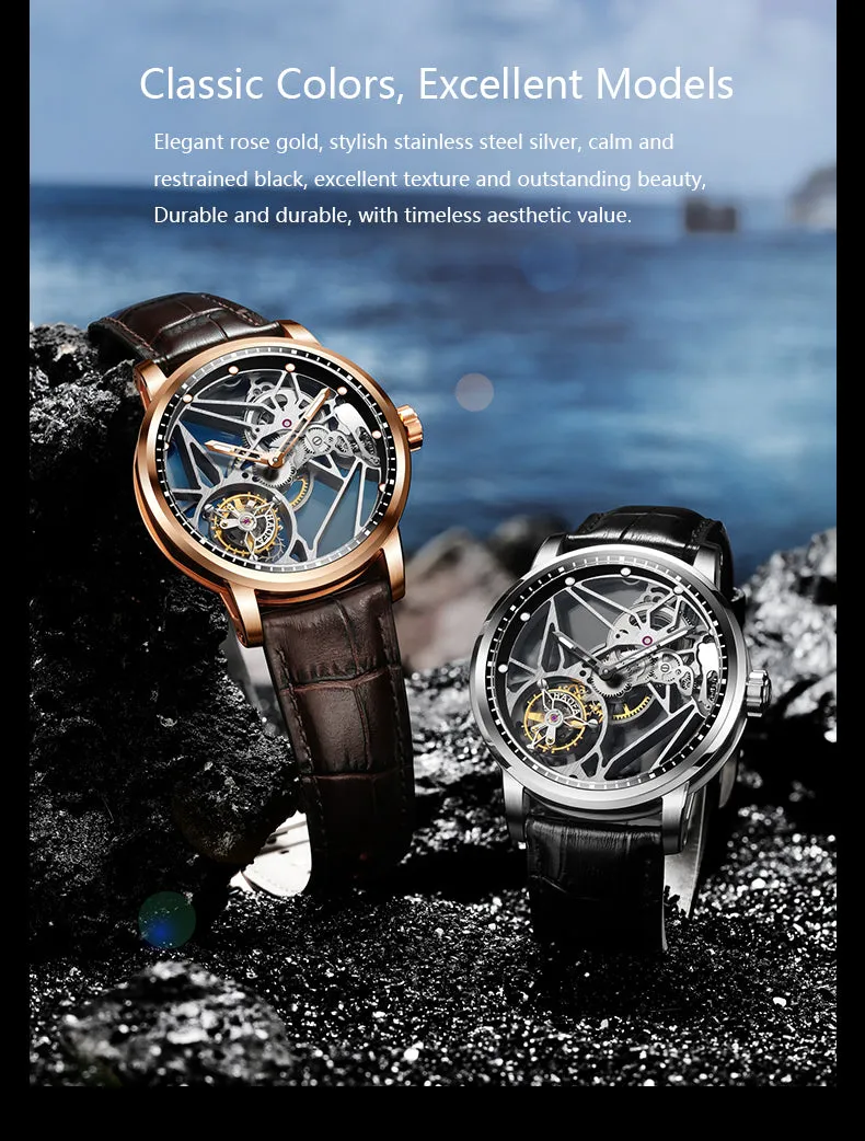 Haofa Luxury Skeleton 7 clock Tourbillon watch 1925B