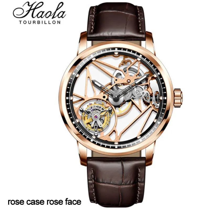 Haofa Luxury Skeleton 7 clock Tourbillon watch 1925B