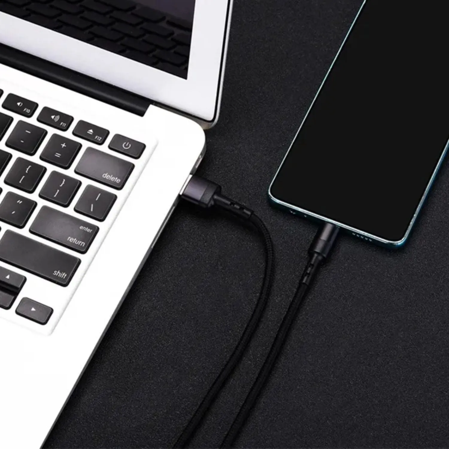 High-Speed 1m USB-C Cable, Nylon Braided, Data Transfer