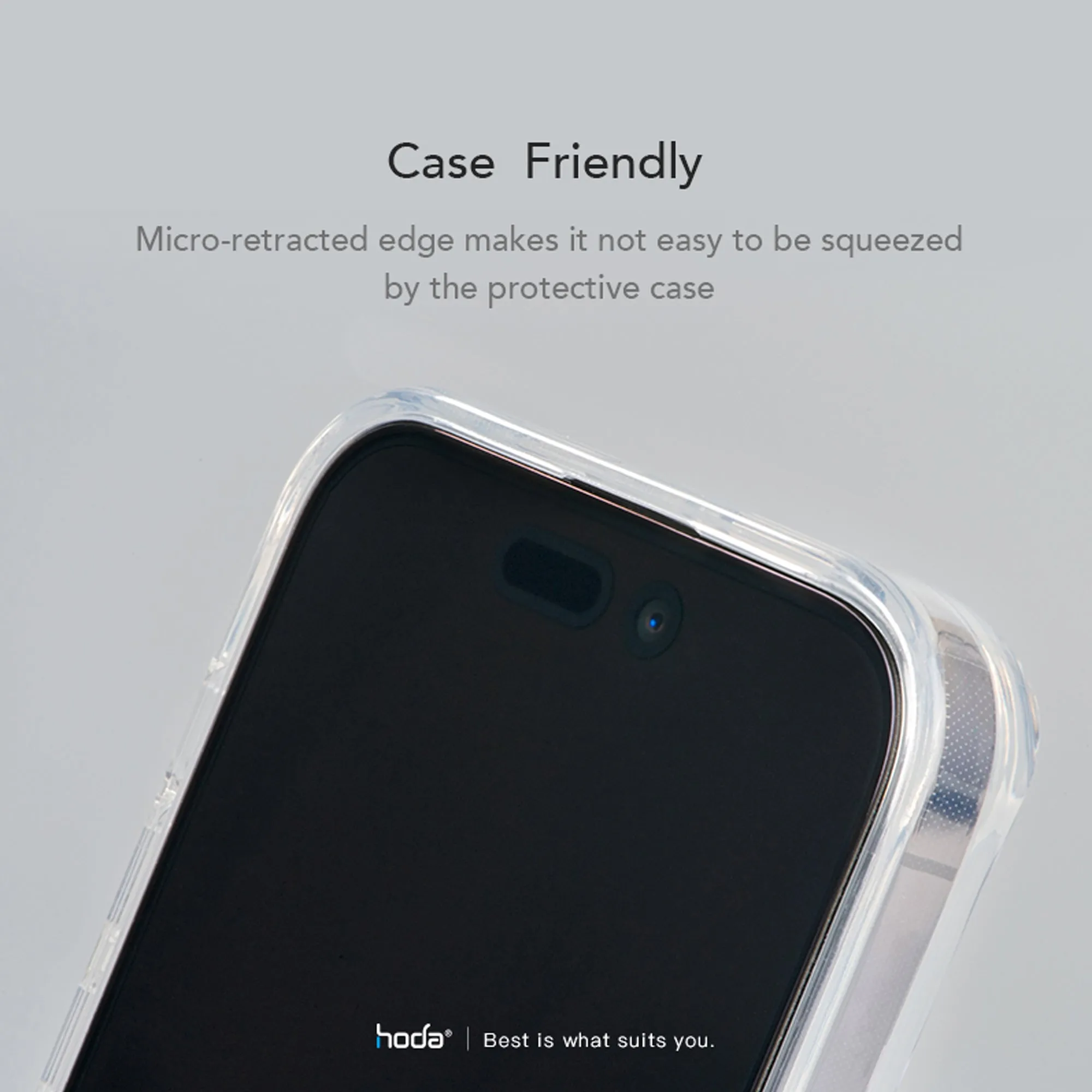 Hoda Tempered Glass Screen Protector for iPhone 14 - 13 - 13 Pro (Dust Free Helper Included) 0.33mm Full Coverage - Clear ( Barcode: 4711103545423 )