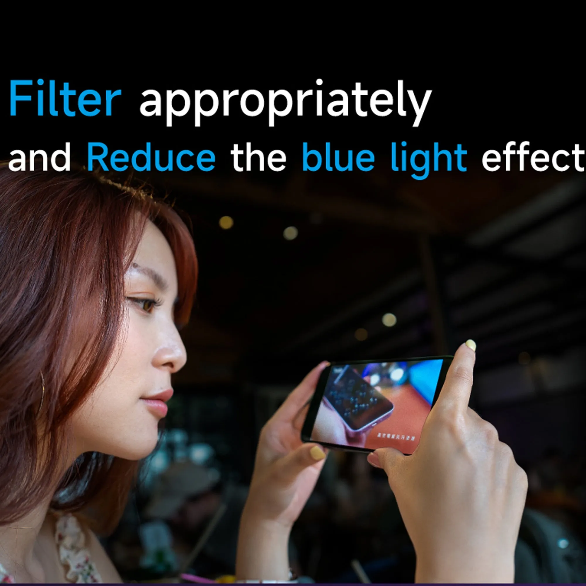 Hoda TÜV RPF20 Certified Blue Light Filter for iPhone 15 Series - Full Coverage Tempered Glass Screen Protector with Dust Free Helper