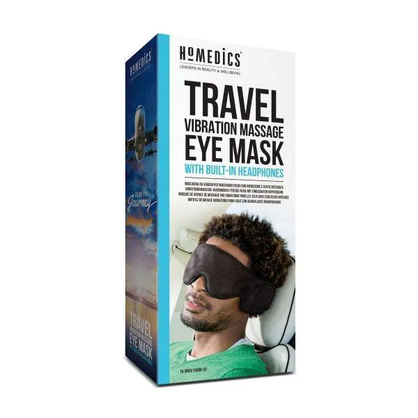 Homedics Travel Eye Mask with Built-In Headphones - Black | TAMSKV100BK