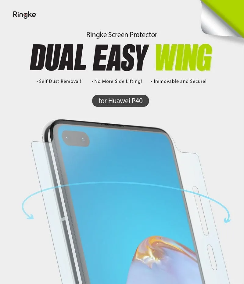 Huawei P40 Screen Protector Dual Easy Film Wing By Ringke