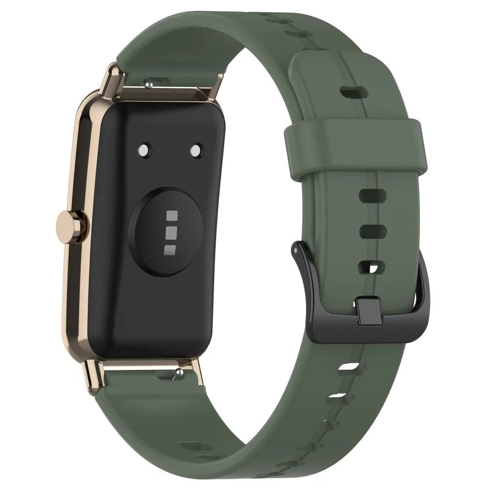 Huawei Watch Fit Mini simple silicone watch strap - Olive Green