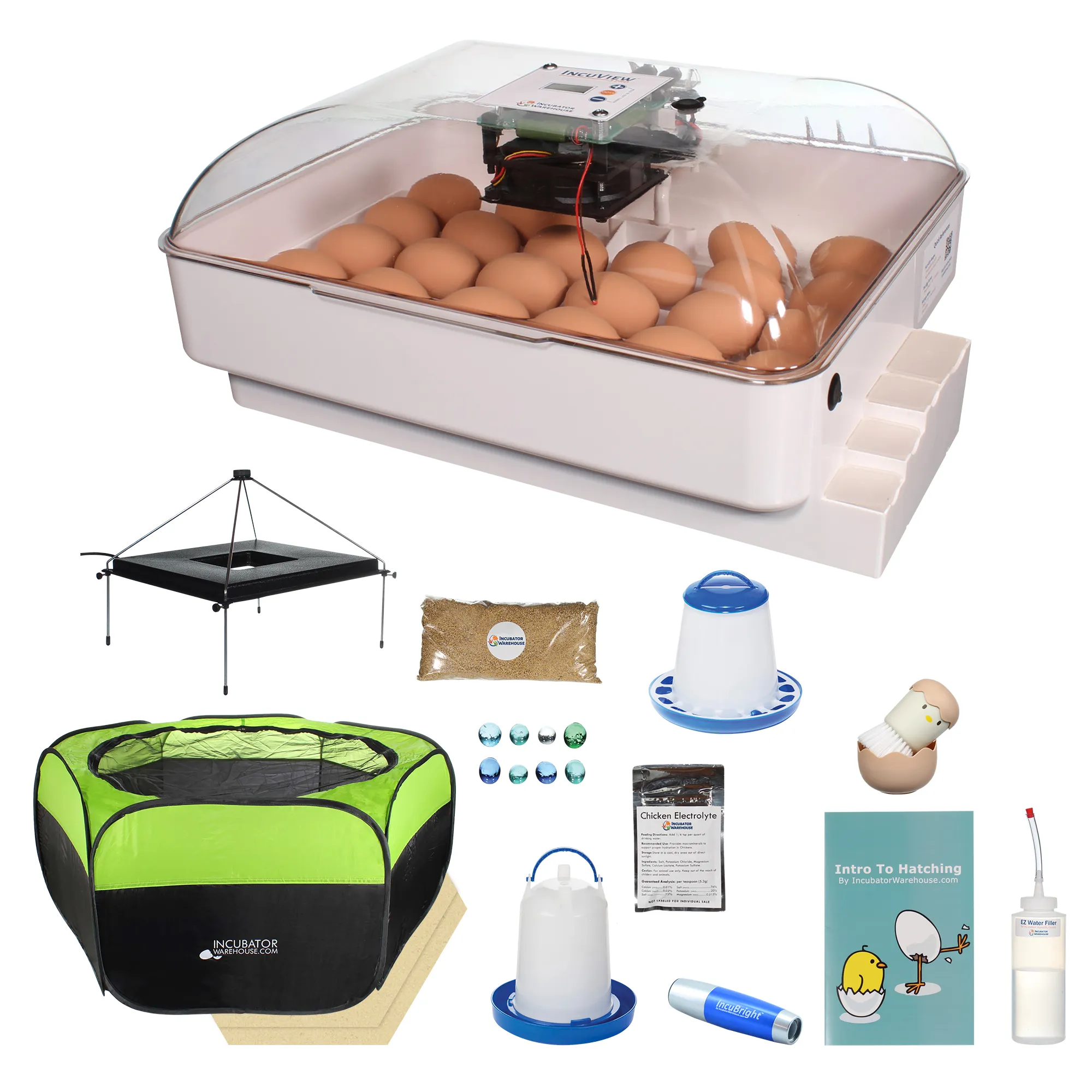 IncuView™ 3 Pro Automatic Egg Incubator & Brooder Ultimate Combo Kit