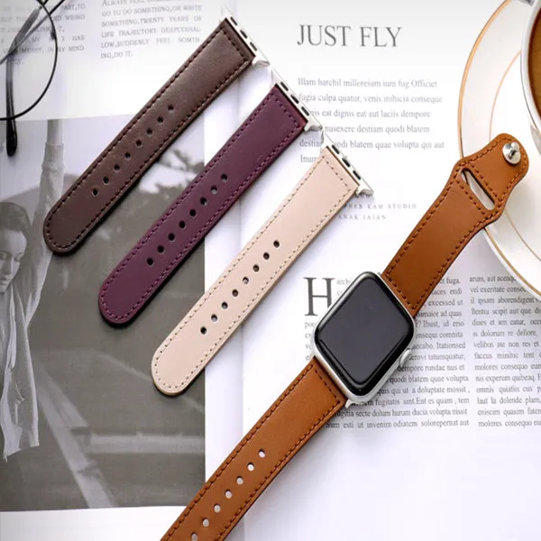 Ink Blue Genuine Leather Apple Watch Band 墨藍色真皮Apple 錶帶