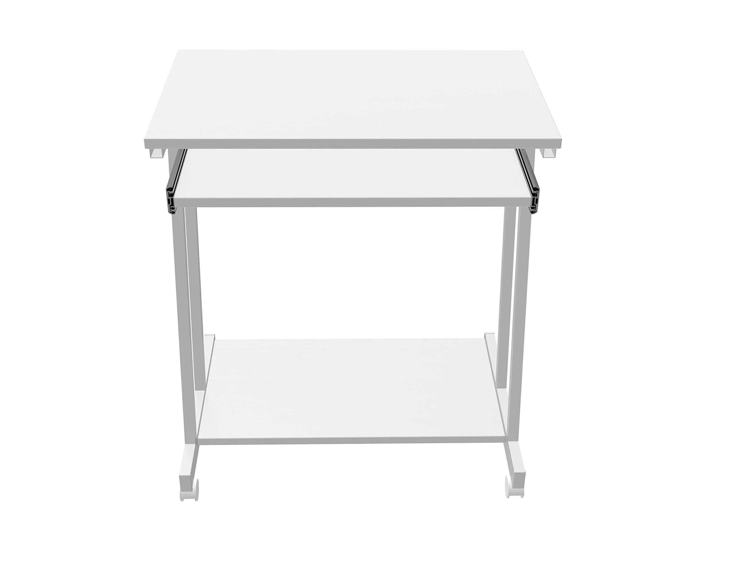 InnoFur Trapezi Computer Desk, Home Office Writing Study Desk, Modern Simple Style Laptop Table with Storage (60CM x 40 CM White)