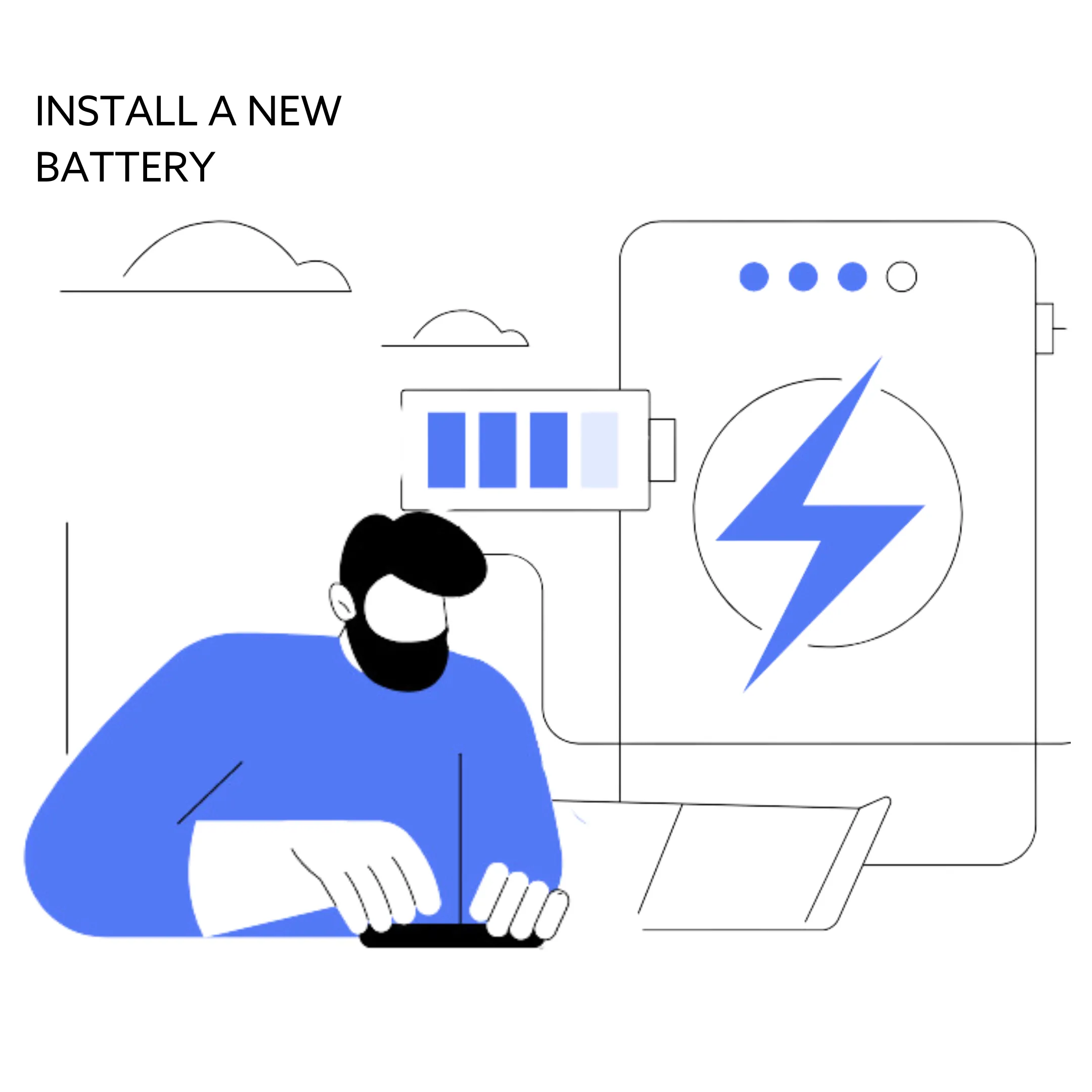 Install a new battery³  (Note: this option delays dispatch by one business day)