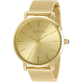 Invicta Angel Quartz Ladies Gold Mesh Dial Watch