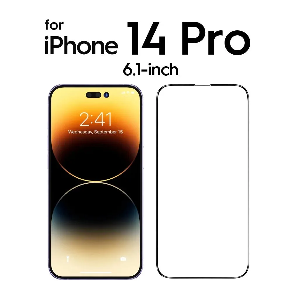 iPhone 15 14 Full Cover Tempered Glass for iPhone 15 Pro Max 14 Pro 13 12 mini 11 XR HD Screen Protector