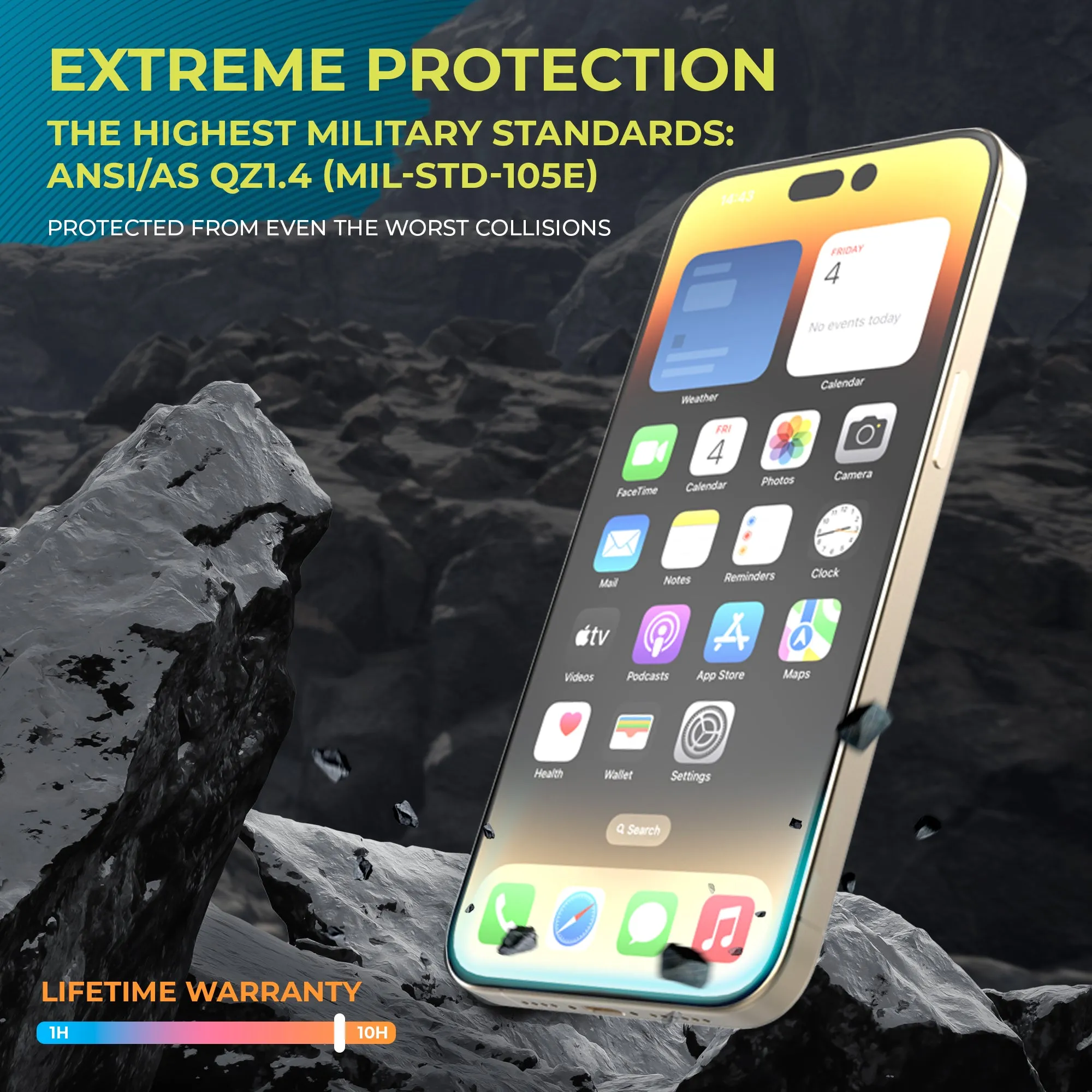 iPhone 16 Pro Privacy Screen Protector Shatterproof Tempered Glass