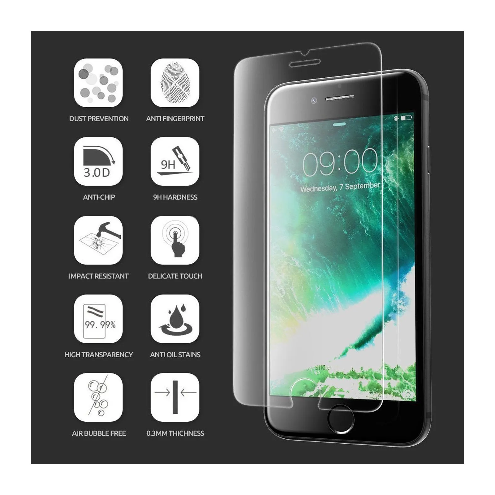 iPhone 7 Plus / 8 Plus Tempered Glass Screen Protector