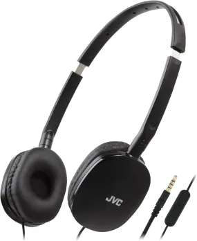 JVC HA-S160M-B Flats Foldable Headphones with Microphone - Black