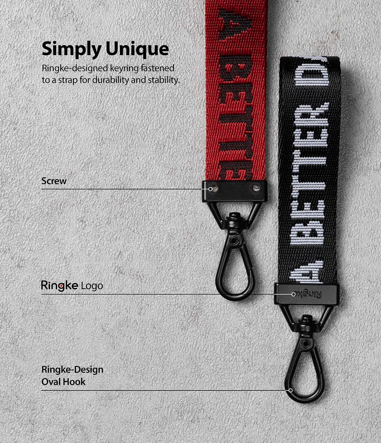 Key Ring Strap| Ticket Band Black 2