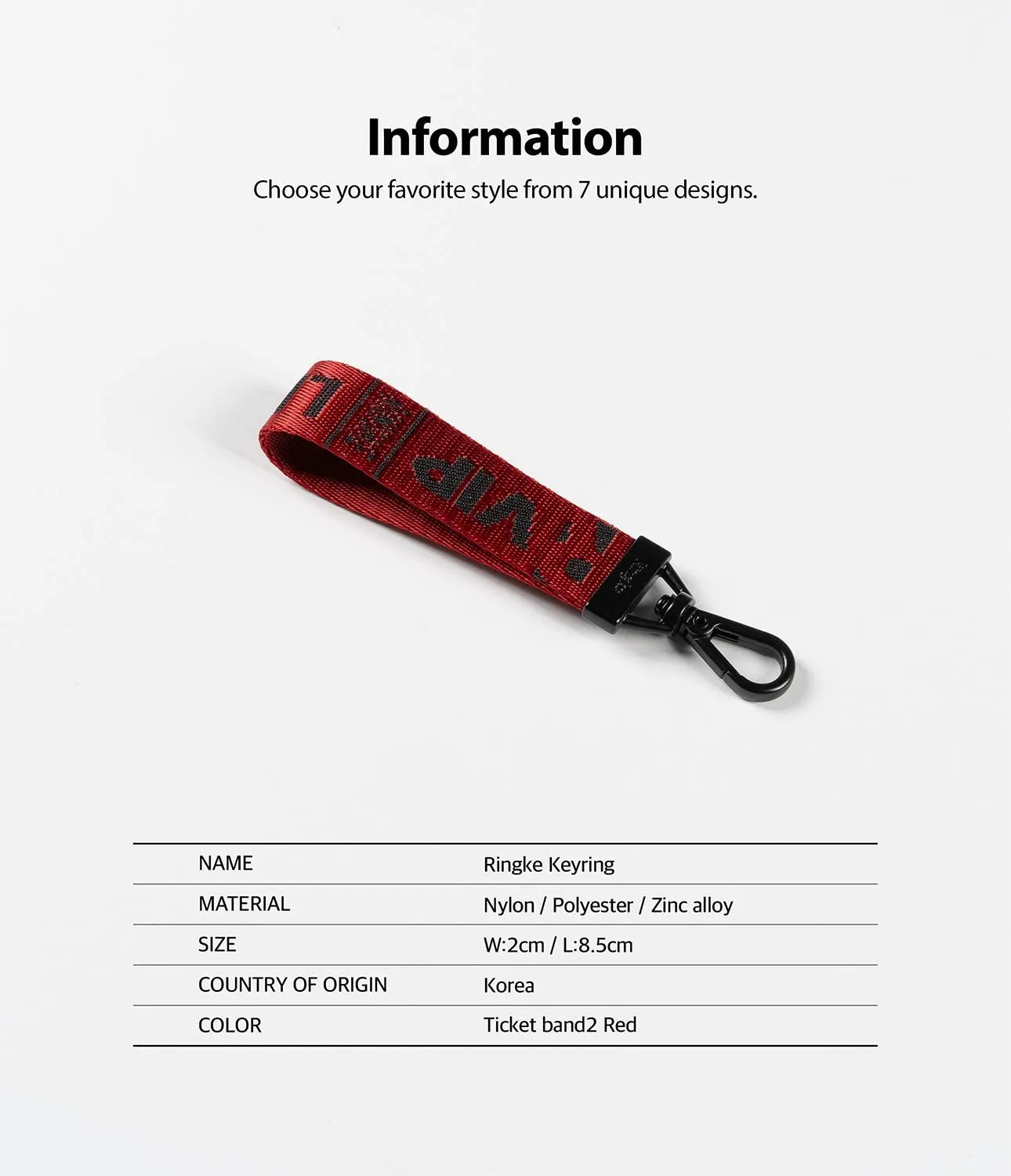 Key Ring Strap| Ticket Band Black 2