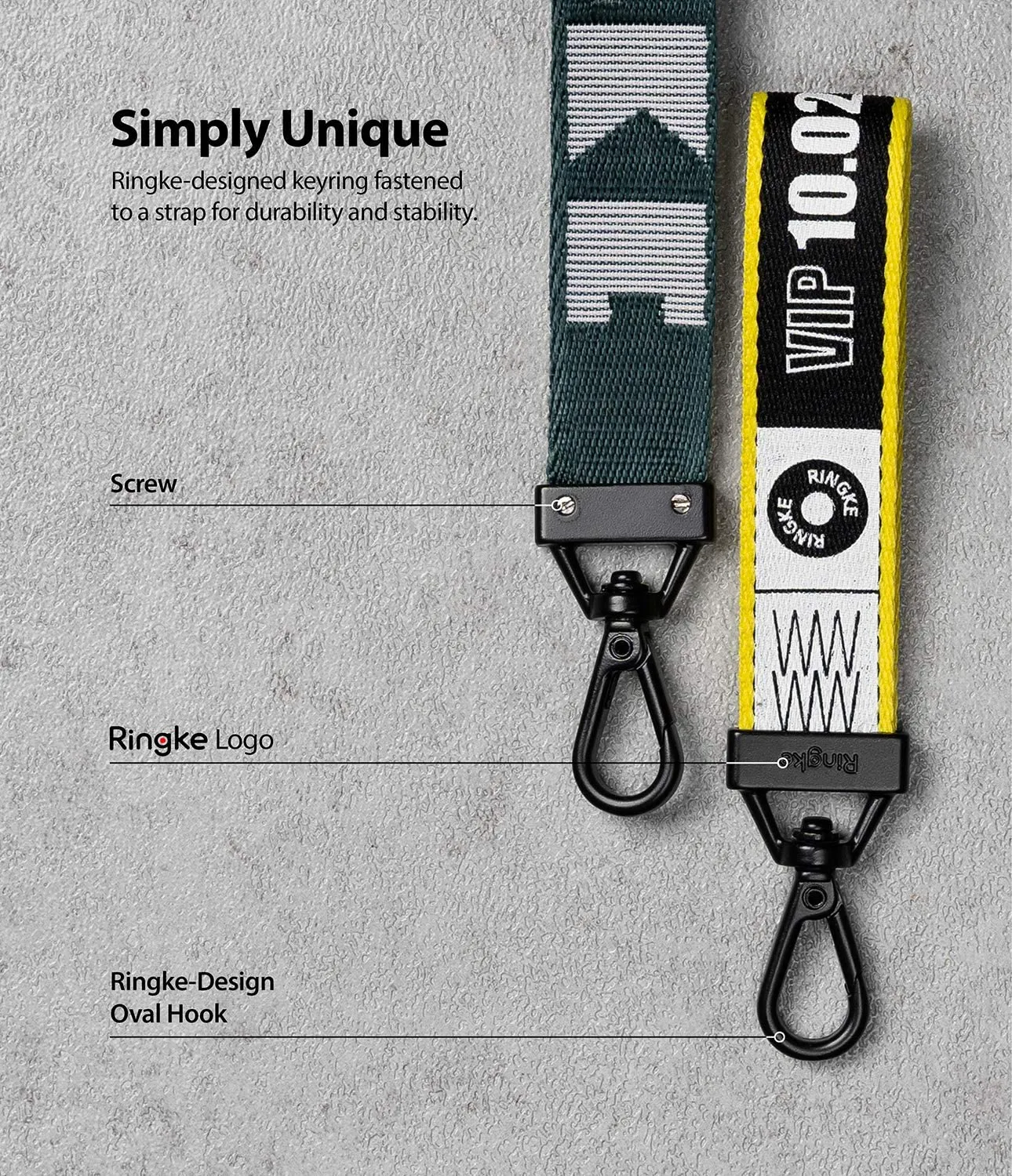 Key Ring Strap| Ticket Band Black 2