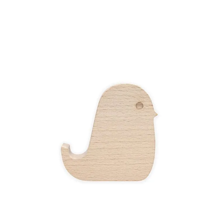 Kikkerland Bird Beechwood Phone Stand