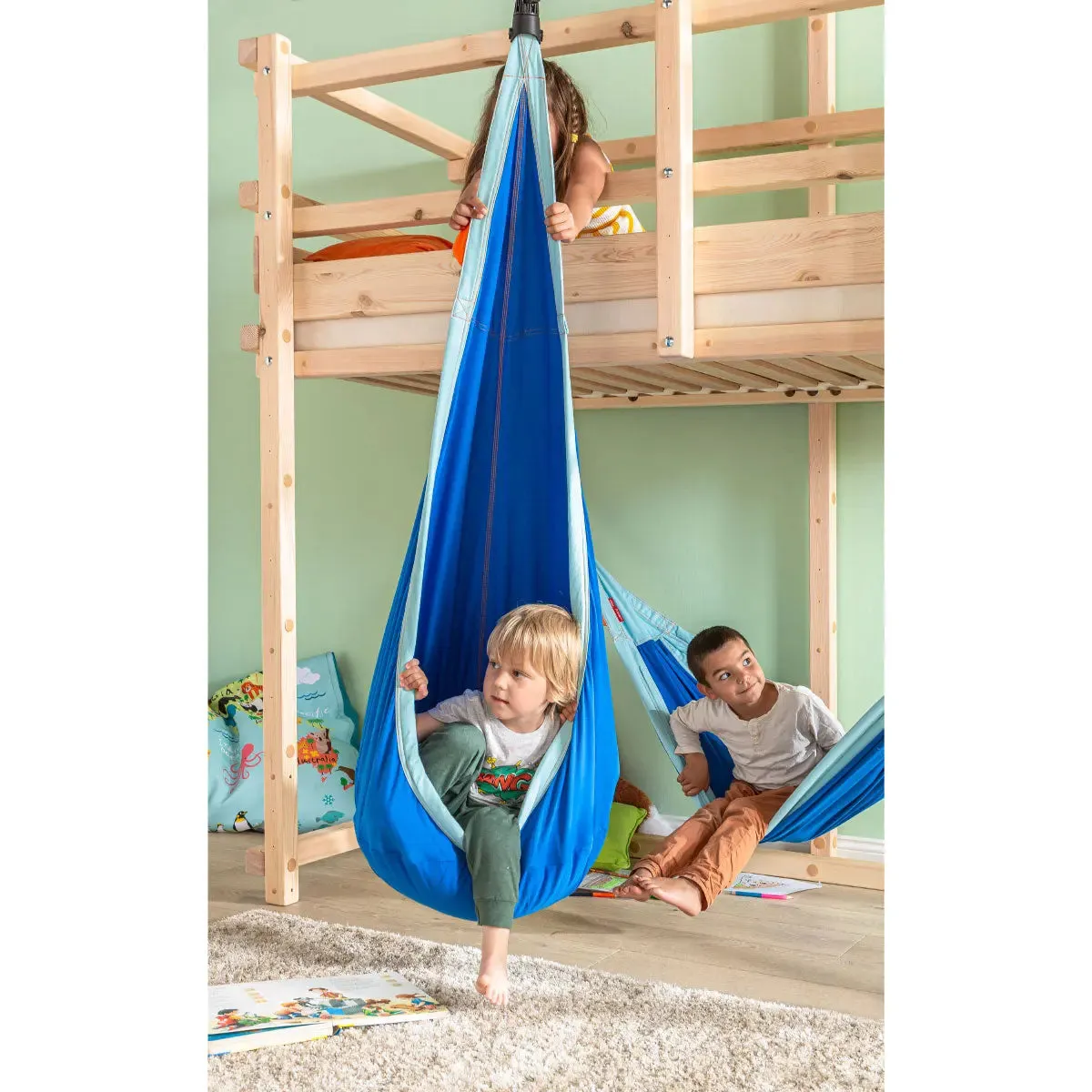 LA SIESTA Joki Indoor Kids Hanging Nest with Suspension Kit