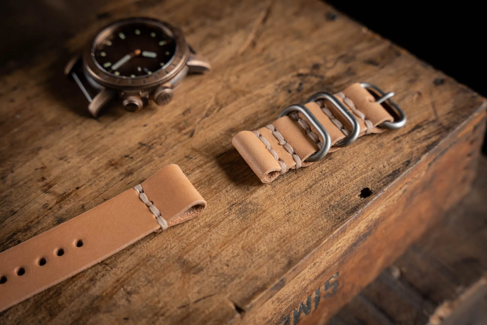 Leather Watch Strap Natural