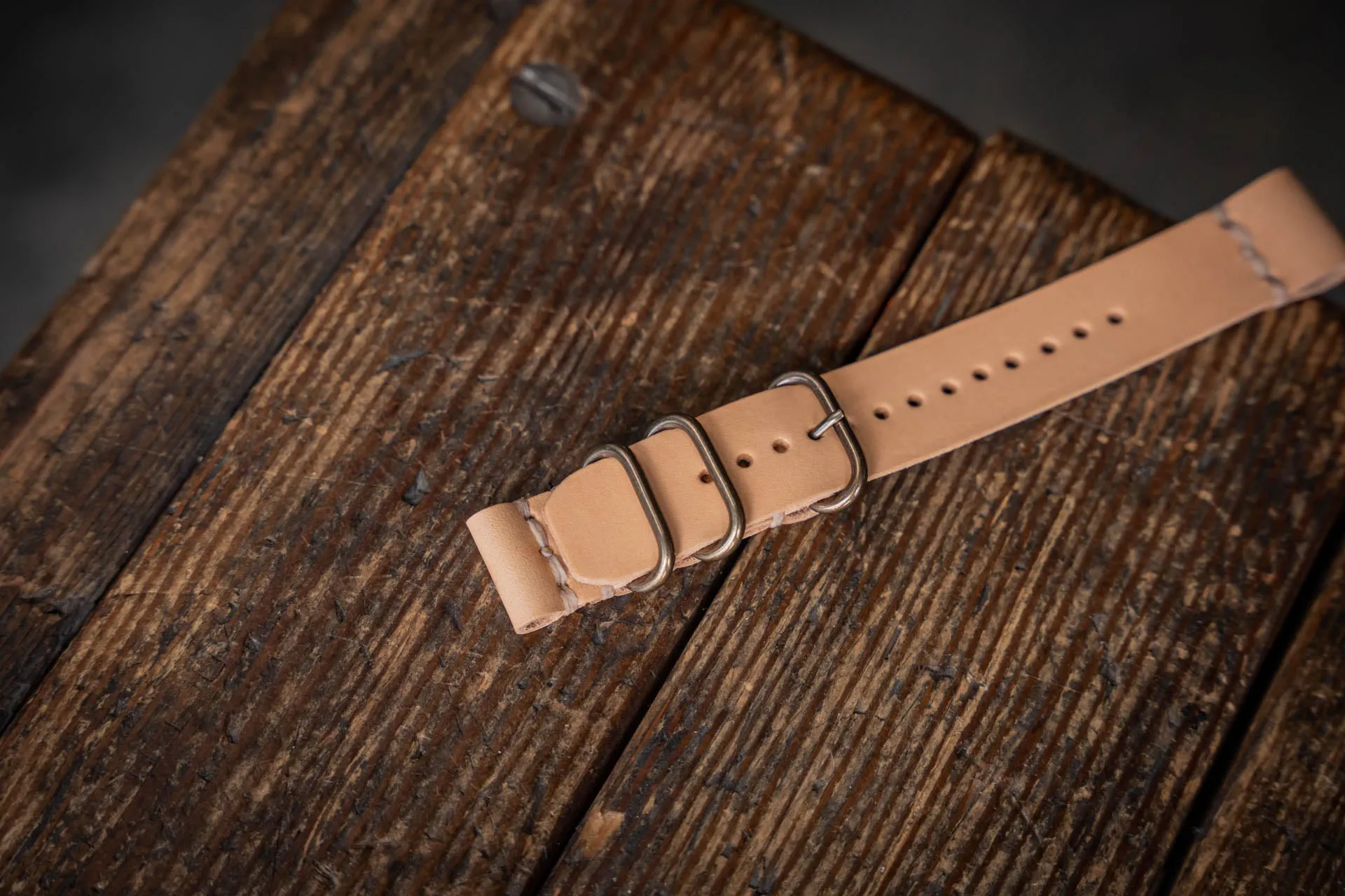 Leather Watch Strap Natural