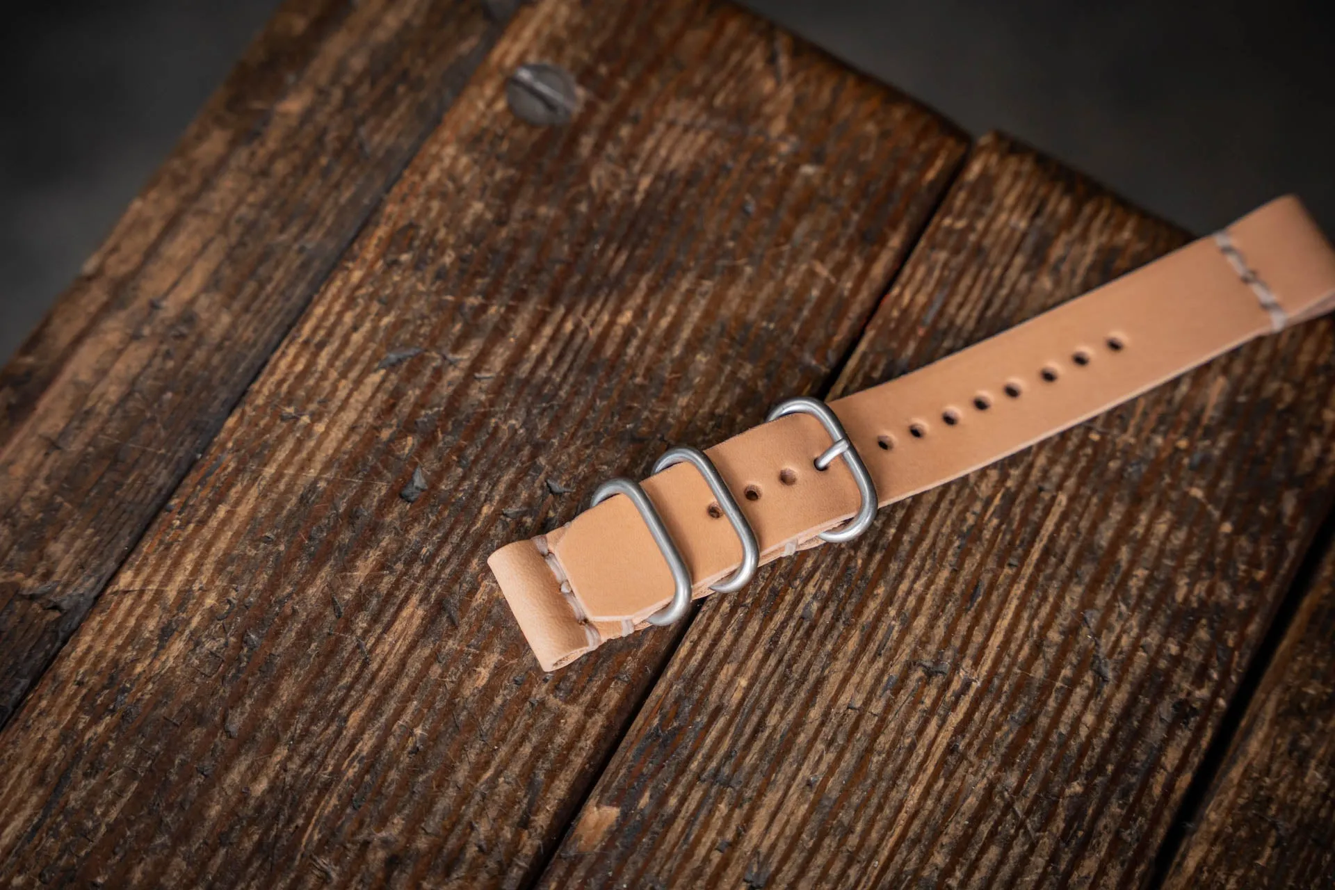 Leather Watch Strap Natural