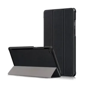 Lenovo Tab E8 tri-fold leather flip case - Black