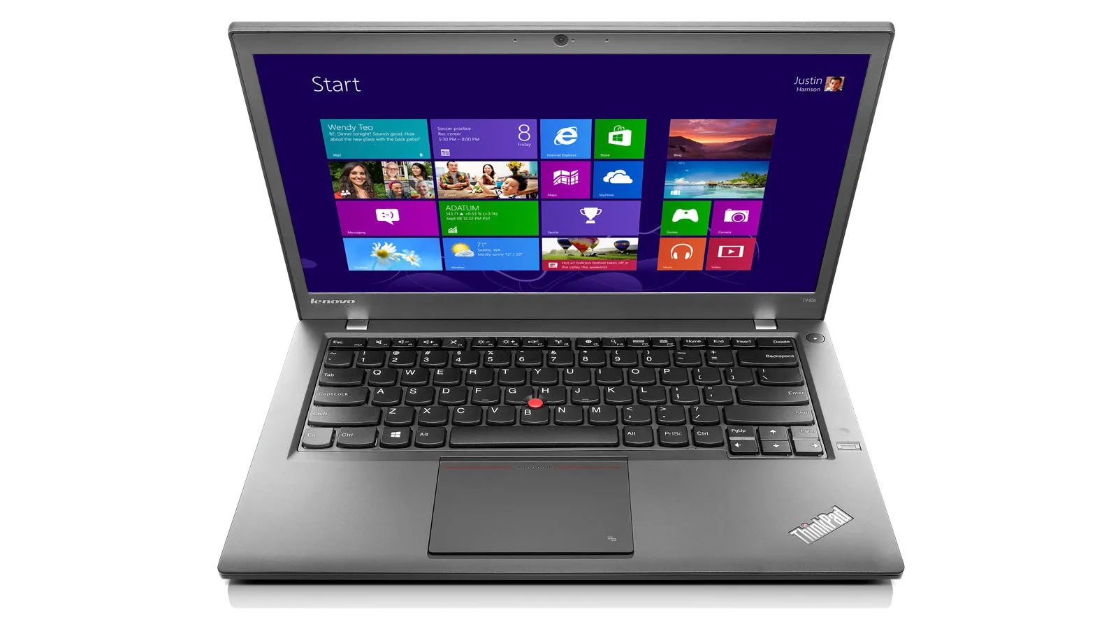 Lenovo ThinkPad T440p Business Laptop | Intel Core i7-4600M @ 2.9GHz (4th Gen), 8GB RAM, 256GB SSD | 14.1" HD  (1600x900) | Intel HD Graphics 4600 Webcam DVDRW | Windows 10 Pro x64 | Grade A (Certified Refurbished) - 1 Year Warranty