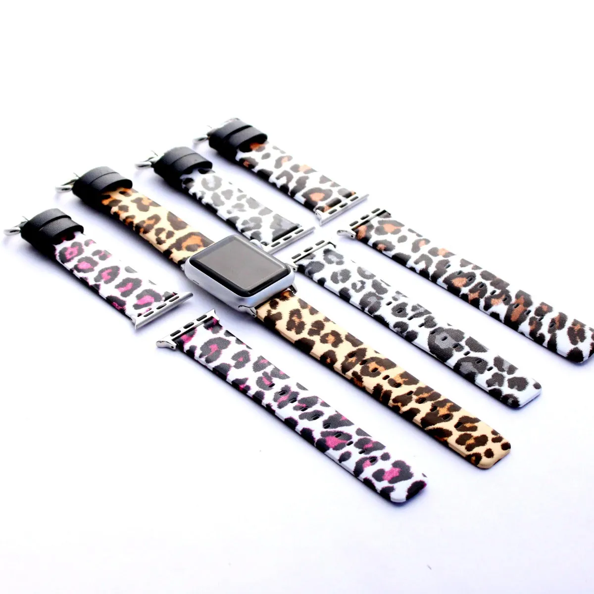 Leopard Leather Apple Watch Bands | Animal Print Apple Replacement Band