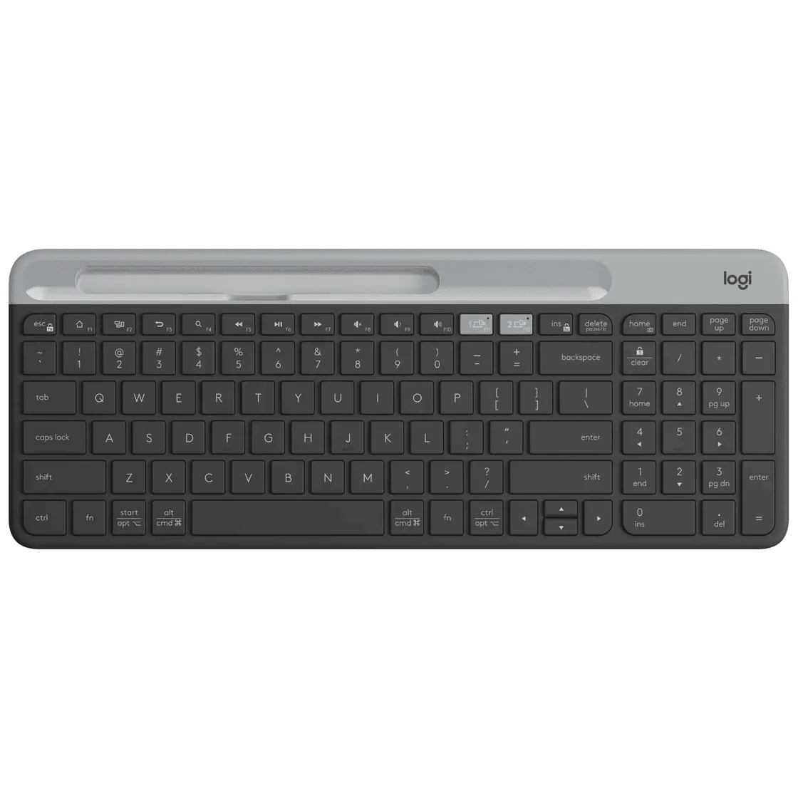 Logitech K580 Slim Multi-Device Wireless Keyboard Phone Tablet Holder Compact Graphite