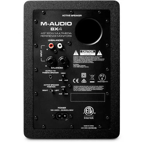 M-Audio BX4 4.5" 120W Studio Monitors (Pair)