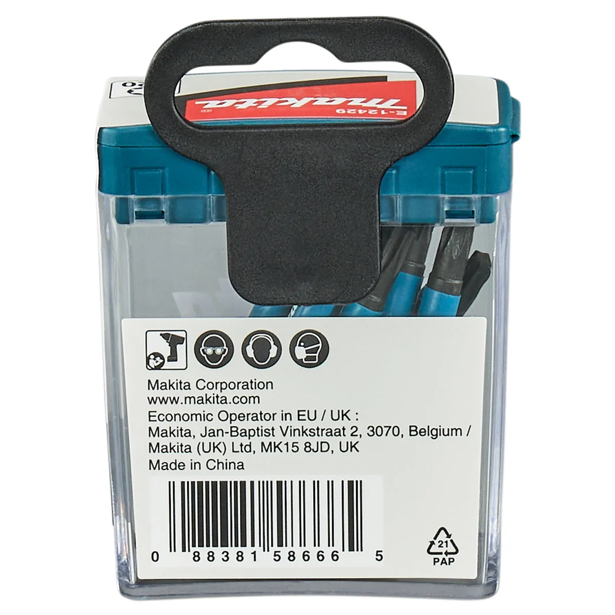 Makita E-12429 T20 50mm Screw Impact Black Bit Set Of 10 Piece