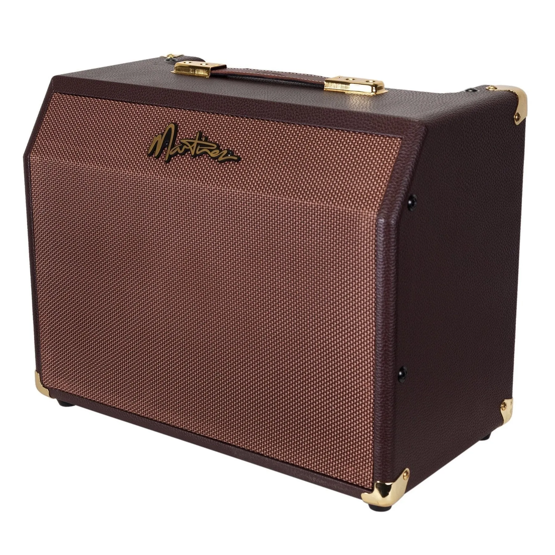 Martinez Retro-Style 25 Watt Acoustic Guitar Amplifier with Reverb (Brown Vinyl)