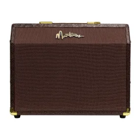 Martinez Retro-Style 25 Watt Acoustic Guitar Amplifier with Reverb (Paisley Brown)