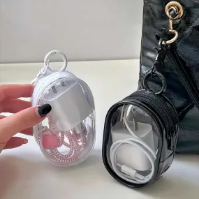 Mini Portable Transparent Cable Organizer Box