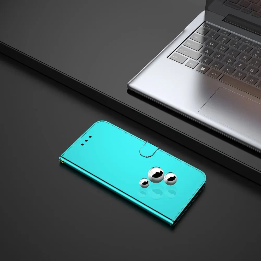 Mirror OnePlus 10 Pro flip case - Cyan