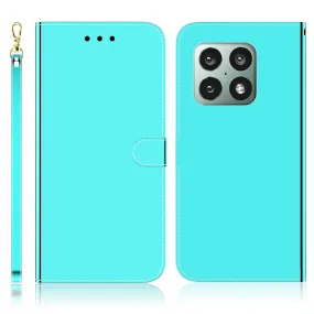 Mirror OnePlus 10 Pro flip case - Cyan