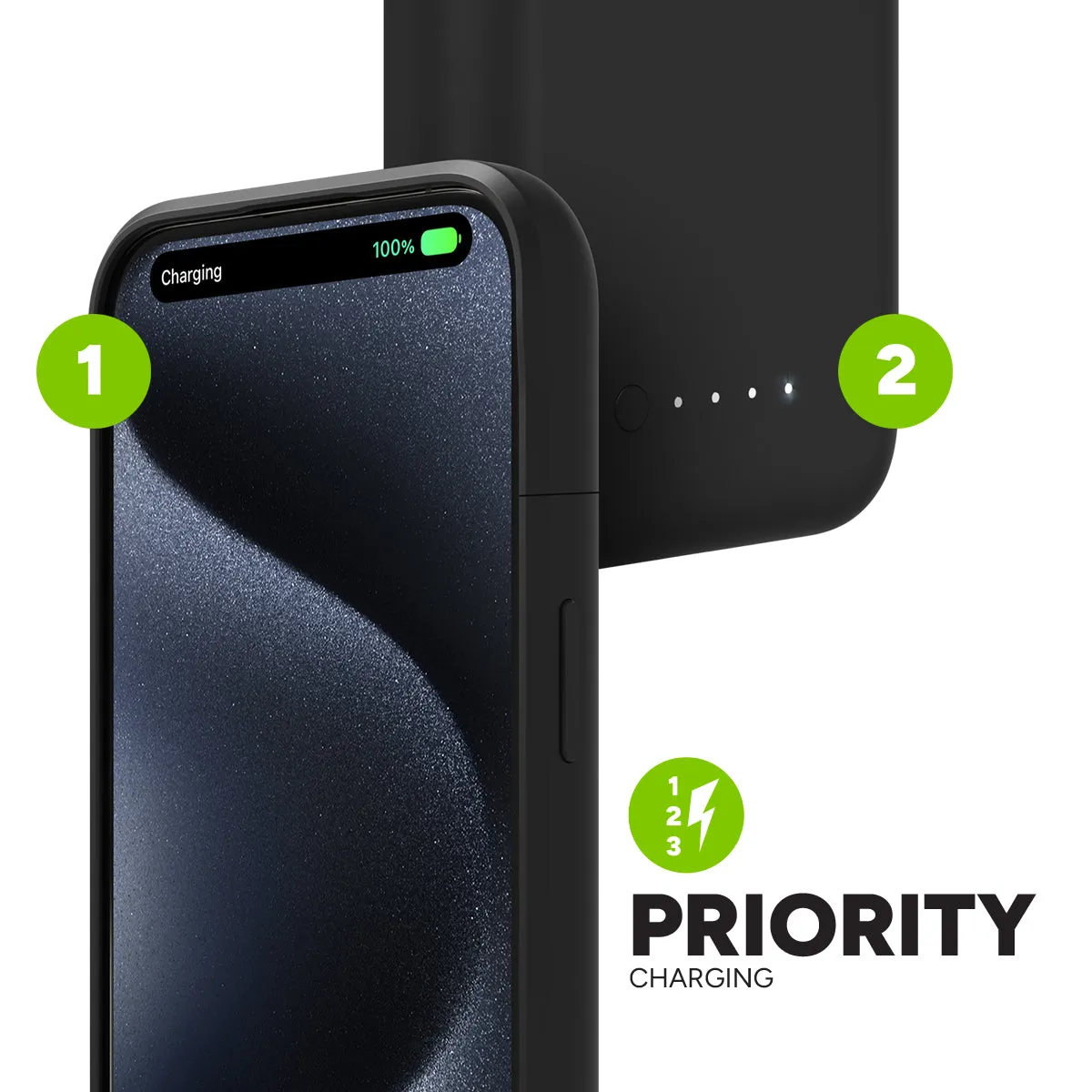 Mophie - Juice Pack Battery Case For Apple Iphone 15 Pro - Black