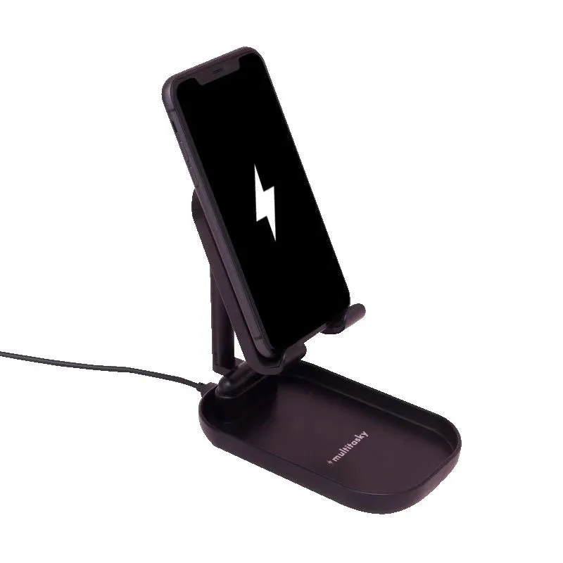 Multitasky Deluxe Phone Holder with Charging Pad