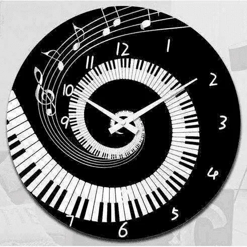 Music Piano Clock 17cm