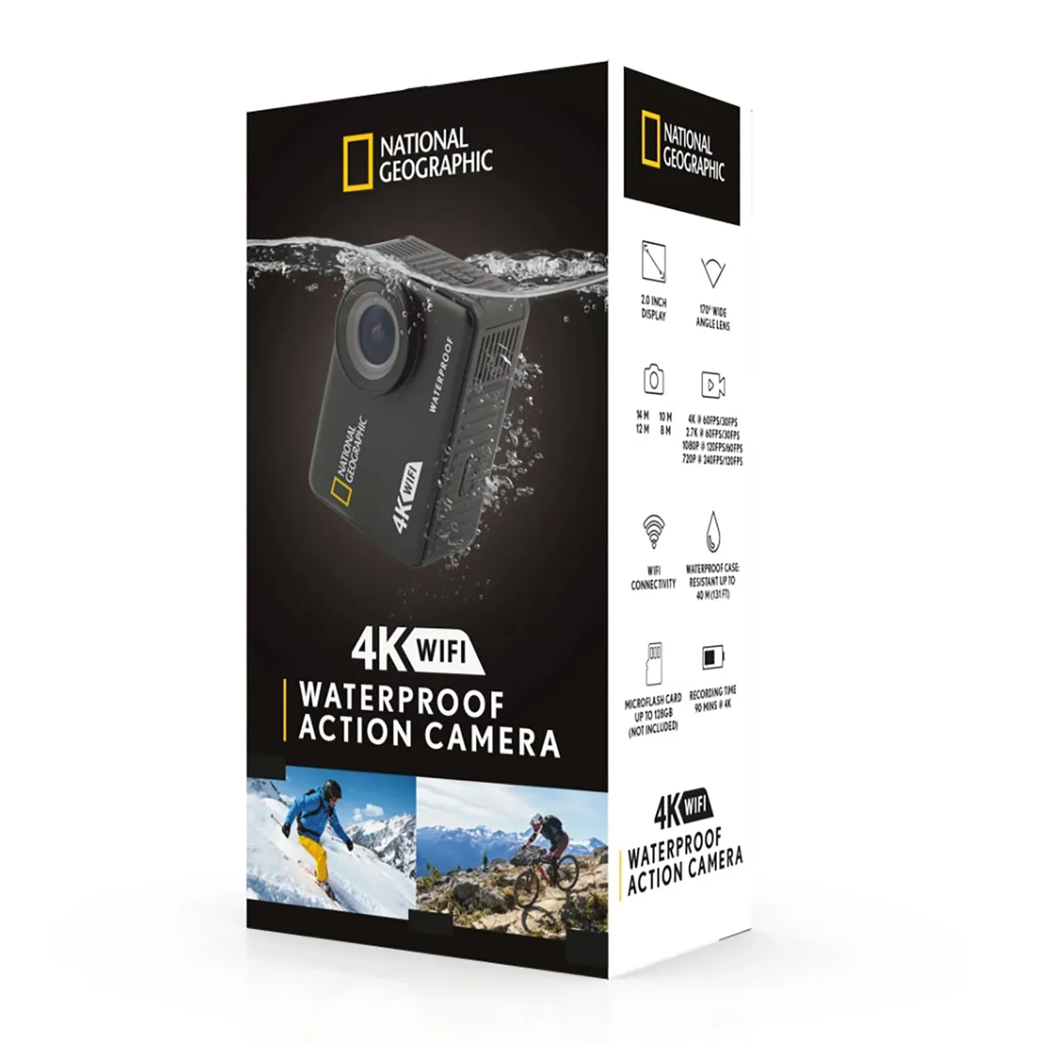 National Geographic 4K Waterproof Action Camera with WiFi