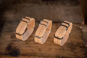 N.A.T.O. Leather Watch Strap Natural