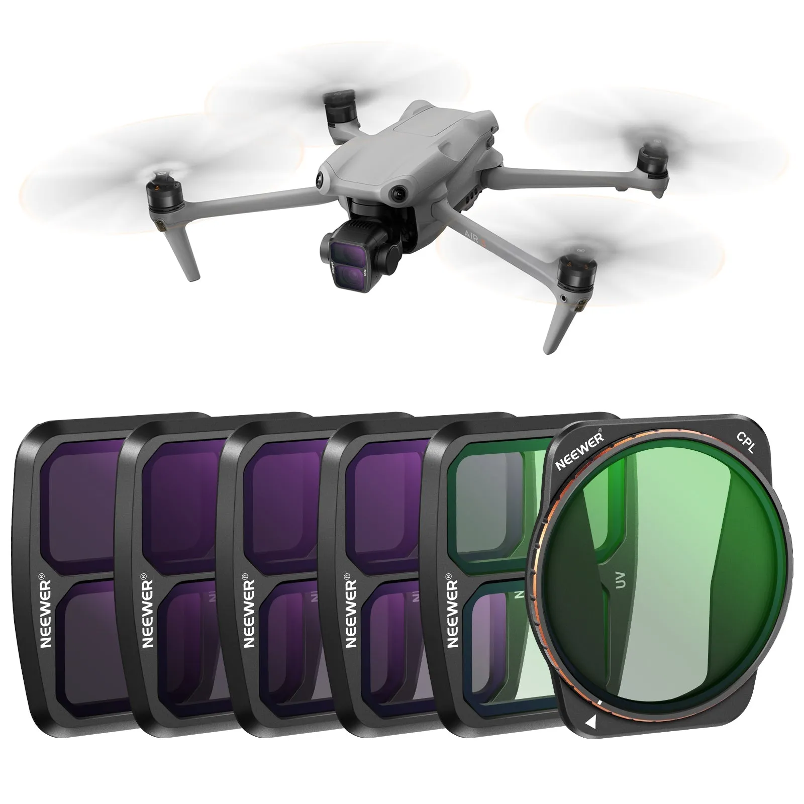 NEEWER 6 Pack ND CPL UV Filter Set for DJI Air 3