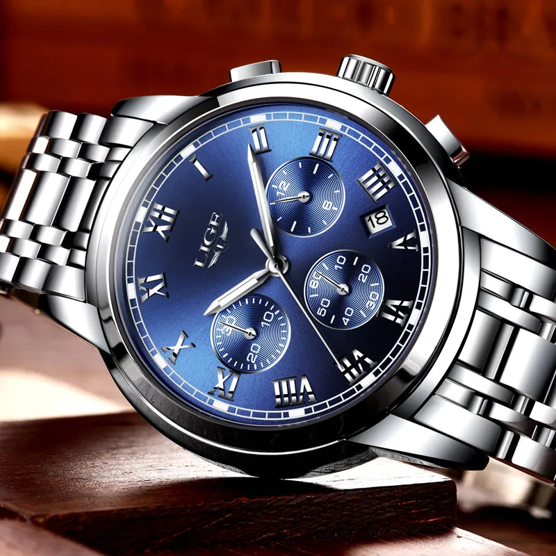 New Watches Men Luxury Brand LIGE