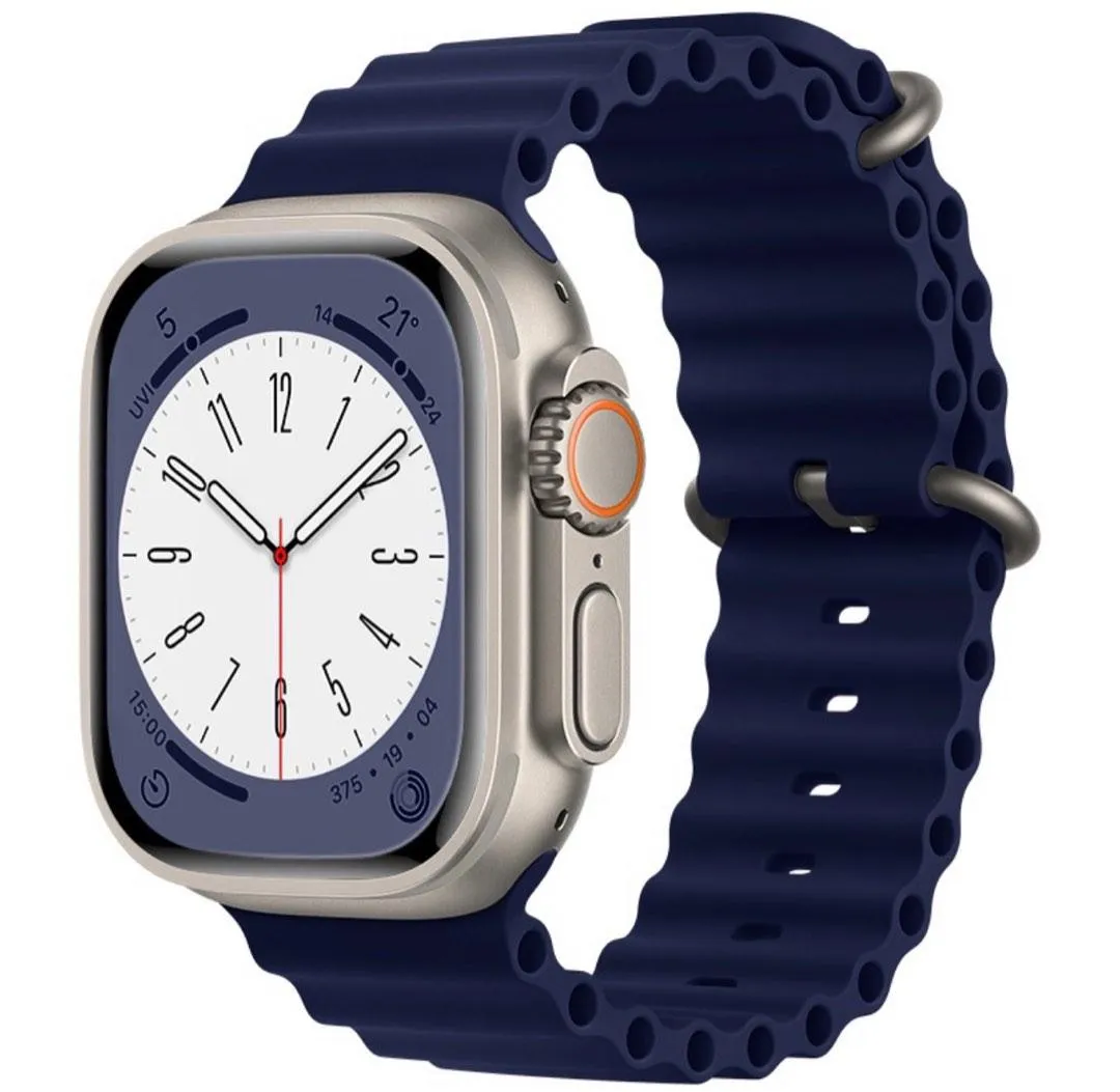 Ocean Band Strap Compatible With Apple Watch 41MM 40MM 38MM-Blue